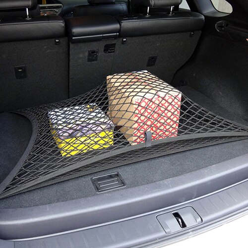 Universal bil bagagerum bag last organizer opbevaring elastisk mesh net holder 4 kroge