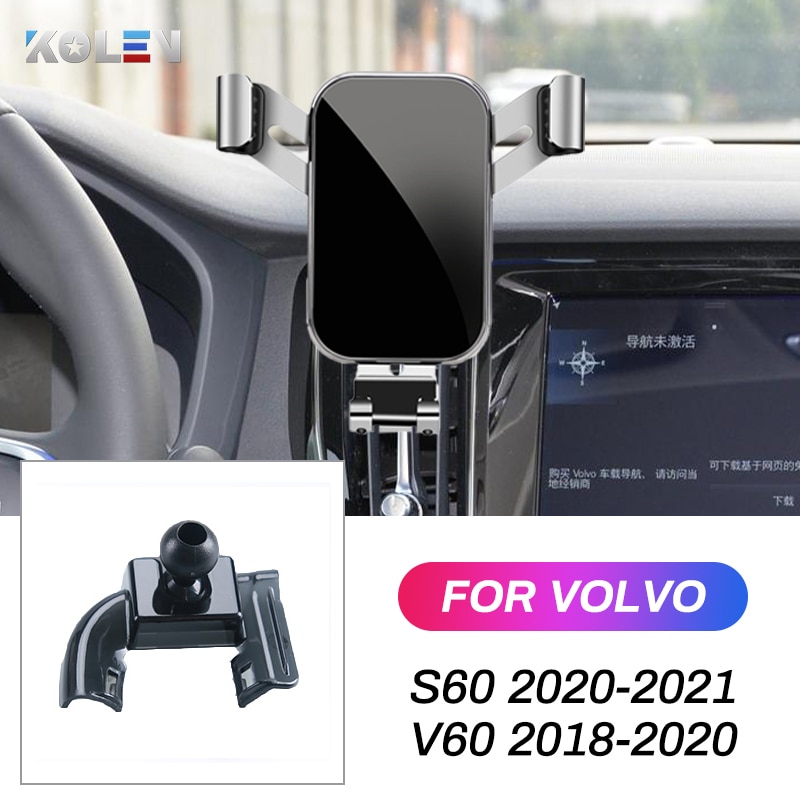 Soporte para móvil de coche para Volvo S60, V60, , , , GPS de gravedad, montaje especial para teléfono móvil, soporte de navegación