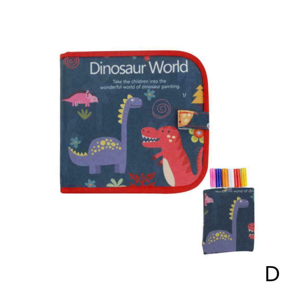 Børn børn bærbar blød doodle sletbar tegning dyr malebog gør-det-selv malebræt: Dinosaur 6