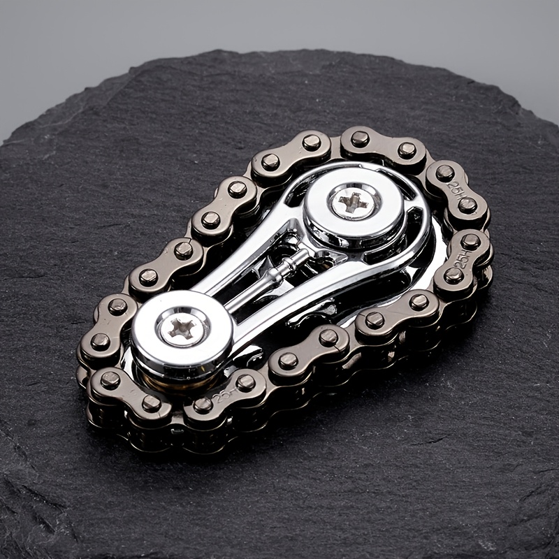 Piñones volante dedo Gyro Fidget Spinner antiestrés ansiedad cadenas de bicicleta de Metal EDC Spinner Fidget juguetes para adultos