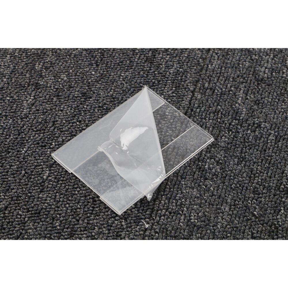 C Shape Acrylic Crystal Clear Price Tag Clip Sign Card Holder Table Desk Top Menu Display Label Racks Info Ticket Frame Flat