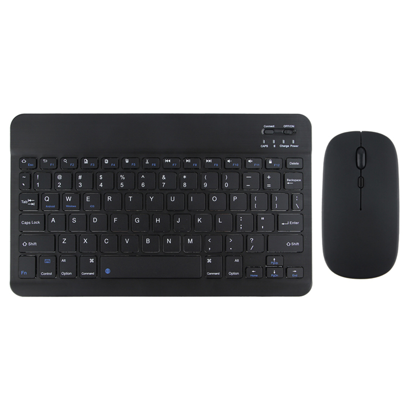 Wireless Keyboard and mouse Mini keyboard for tablet for ipad Tablet Wireless bluetooth keyboard For Android ios Windows Phone: Black