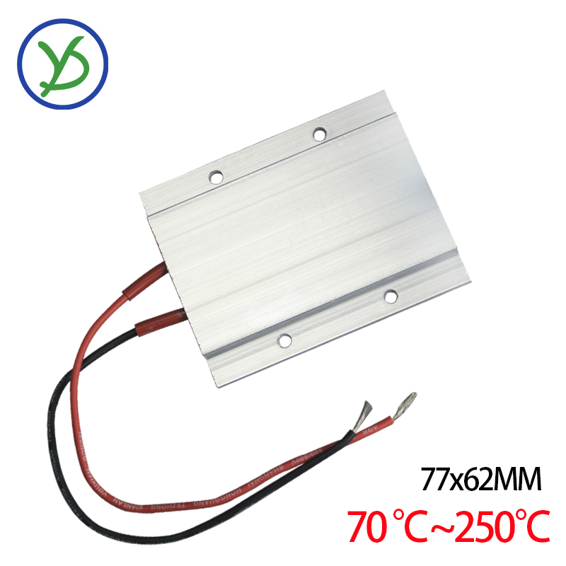 Feuille chauffante PTC 12V ~ 220V, élément chauffant 110V, plaque chauffante électrique thermostatique en céramique, Station de dessoudage 77x62mm
