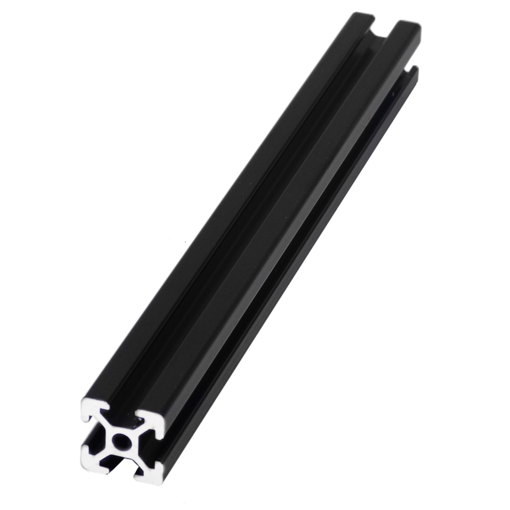 Aluminium profil ekstrudering lineær skinne guide 100/200/300/400/500mm eu europæisk standard anodiseret cnc 3d printer dele sort