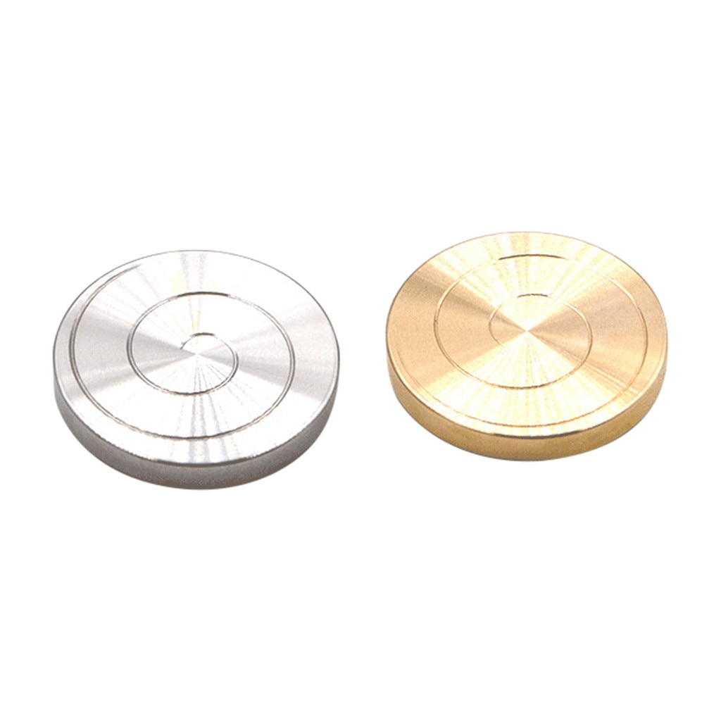 Desktop Gyro Spinning Top Stress Relief Rotating Flat Coin Gyroscope Metal Tabletop Ball Gyro Decompression Optical Illusion