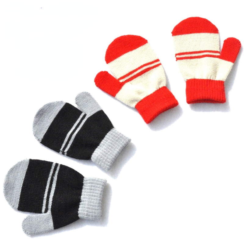 1-4 jahre Baby Gestrickte Handschuhe Baby betroffen Handschuhe Winter Mädchen Jungen Halb Finger kippen Abdeckung Fäustlinge freundlicher Jungen herbst Mädchen Fäustlinge