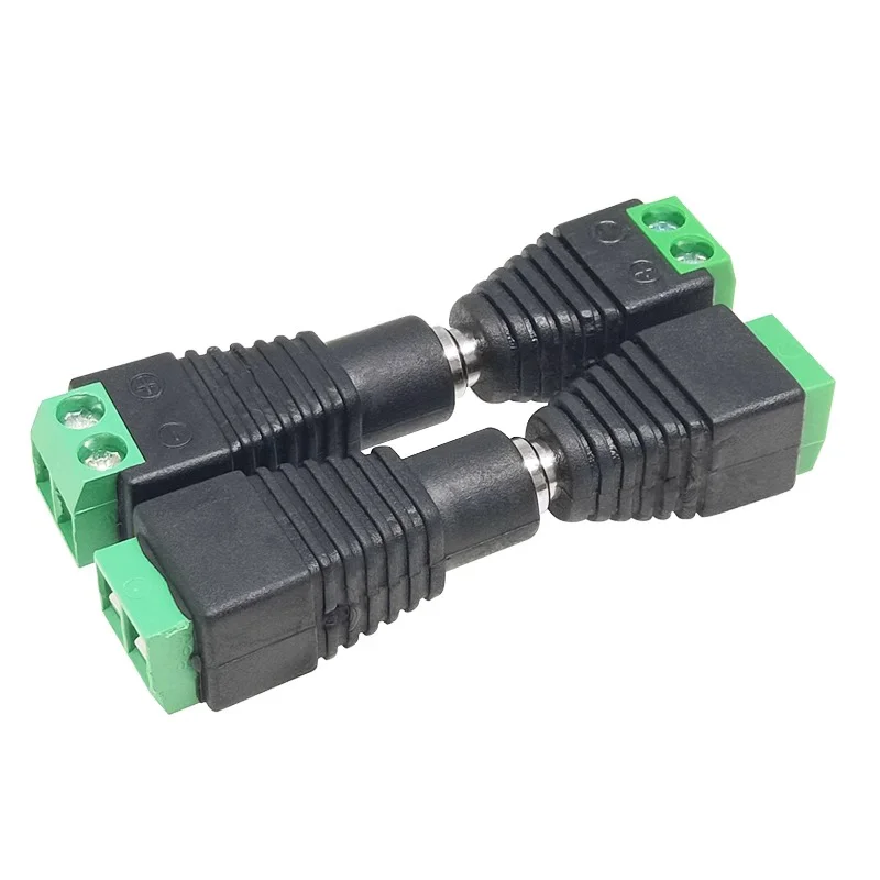 4 Uds 12V DC conector de alimentación Jack macho hembra enchufe barril 2,1mm * 5,5mm adaptador de enchufe CC 2,5mm