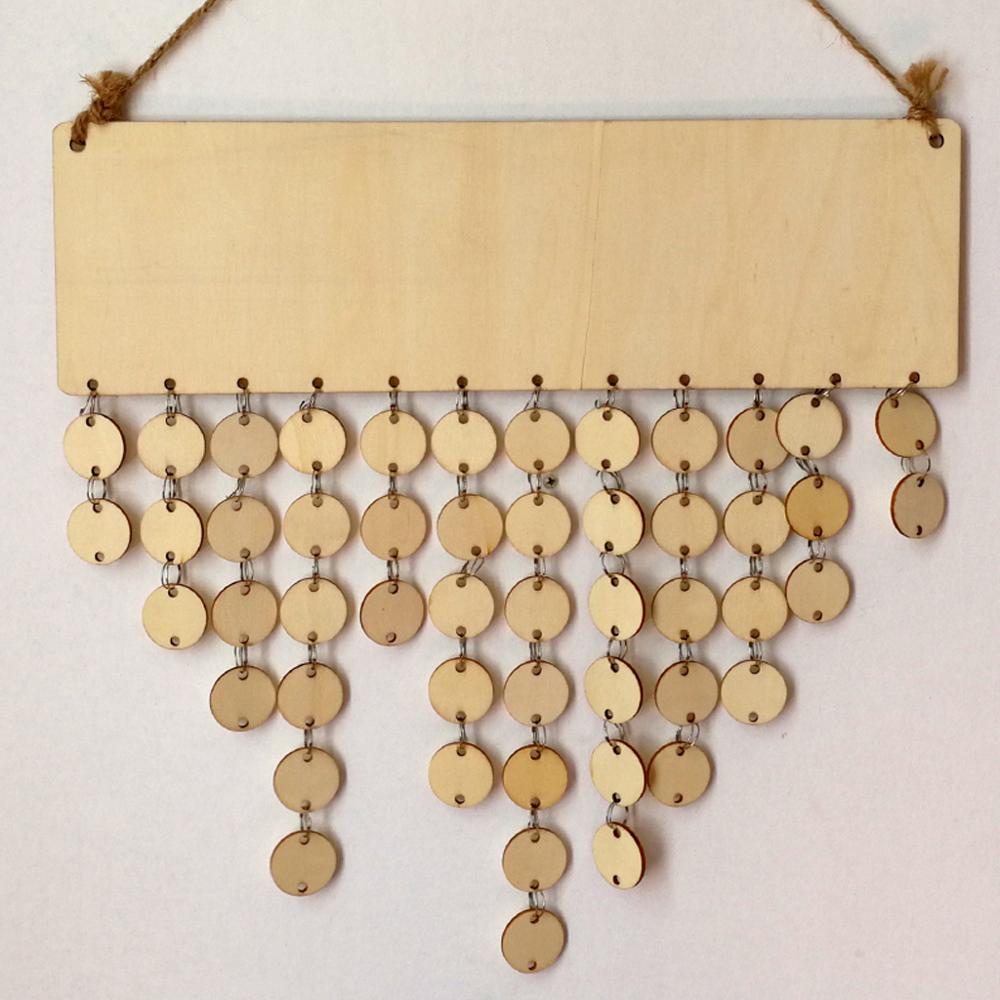 Family Birthday Calendar Reminder Tracker DIY Wall Hanging Wooden Board Crafts Wedding Anniversaries Home Party Decoration
