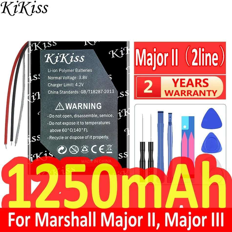 Voor Marshall Major II 2 Iii 3 Bluetooth Mid VDL603040 SR603040 II 603040 2 lijn 1250 mAh Bluetooth Speaker Batterij duurzaam