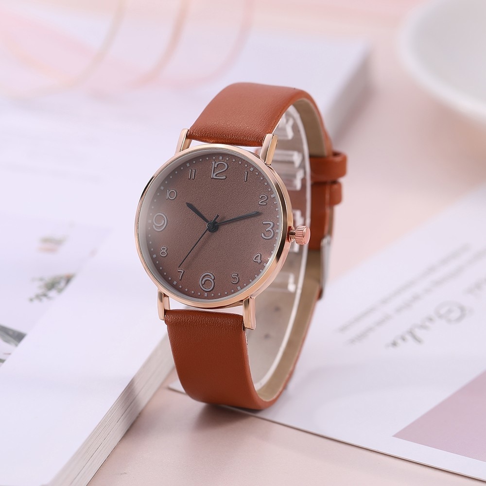 Top Stijl Mode Vrouwen Luxe Lederen Band Analoge Quartz Horloge Gouden Dameshorloge Vrouwen Jurk Reloj Mujer Zwarte Klok