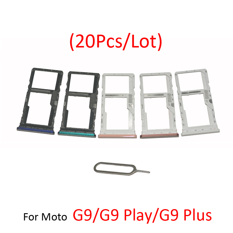 Original Telefon Neue SiM Tablett Für Motorola Moto G9 Spielen G9 Plus Energie SIM Karte Slot SD Karte Tablett Halfter Adapter