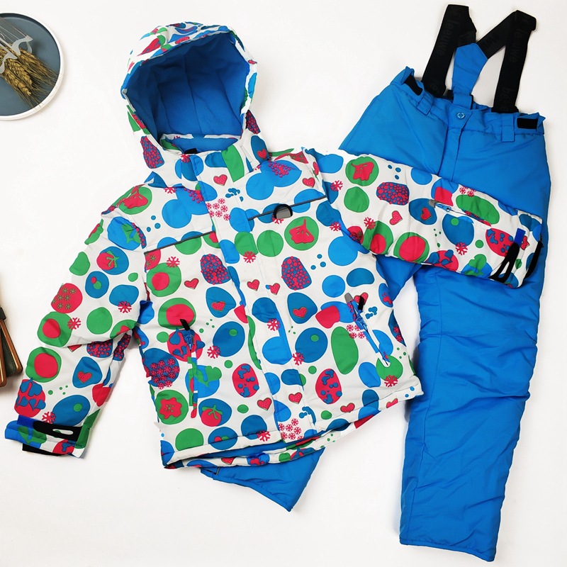 Winter Children Ski Suit Girls Outdoor Snowboard Jacket Waterproof Boy Snow Clothing Warm And Windproof Sports Kids Skiing Set