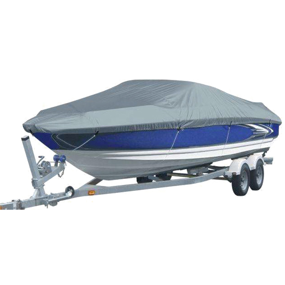 11-22ft Trailerable 210D Boat Cover Waterproof Fish-Ski V-Hull Sunproof UV Protector Speedboat Boat Mooring Cover