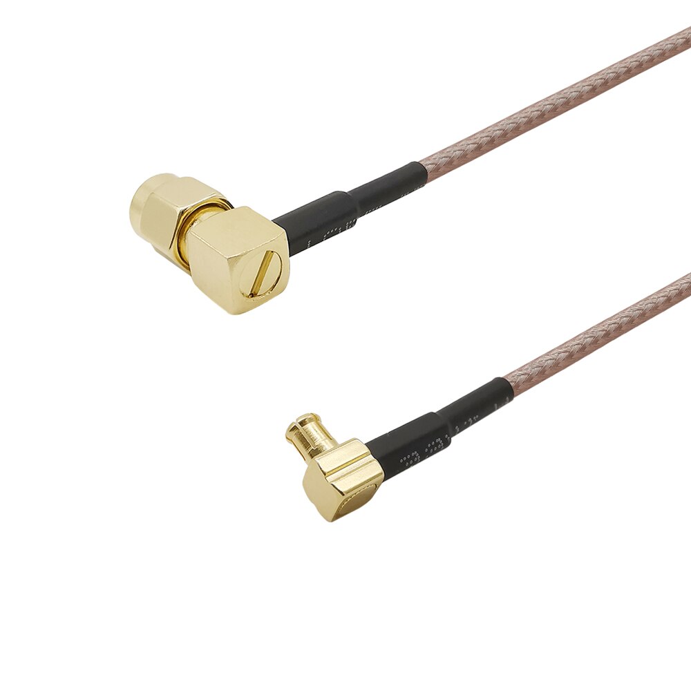 Oiyagai 2pcs RG316 Wire Jumper SMA Male with Pin to MMCX Male Right