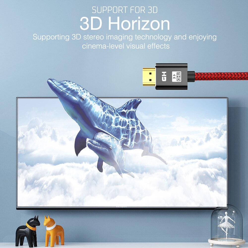 HDMI Cable 4K 2.0 Cable for Apple TV PS4 Splitter Switch Box HDMI to HDMI Cable 60Hz Video Audio Cabo Cord Cable HDMI 4K 2m 3m