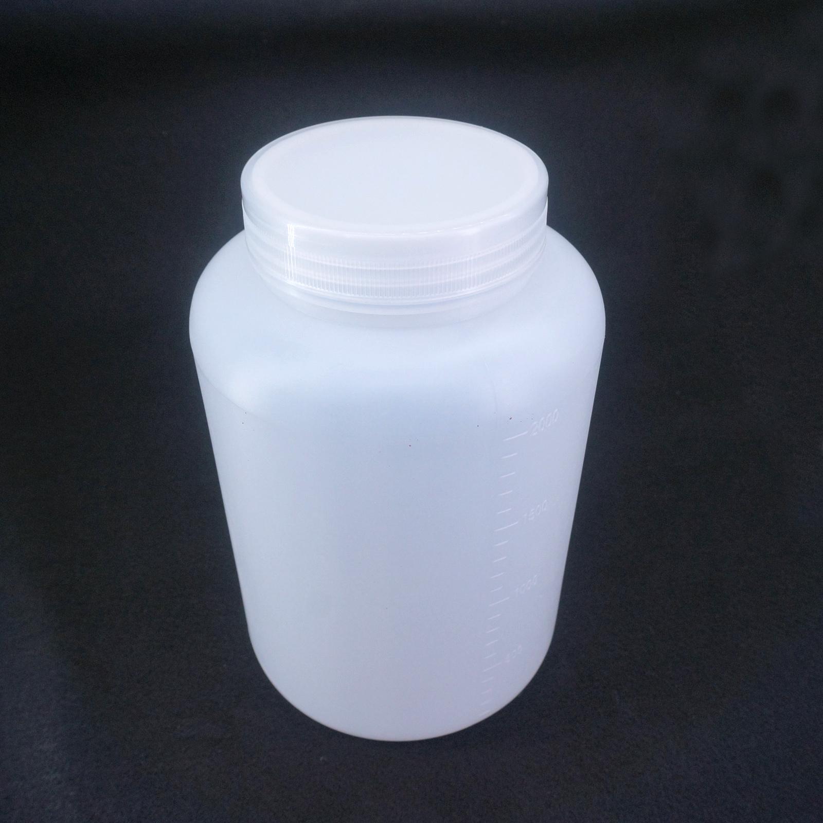 2000ML Plastic Wide Mouth Round Seal Liner Reagent Sample Bottle Graduation Height 22cm