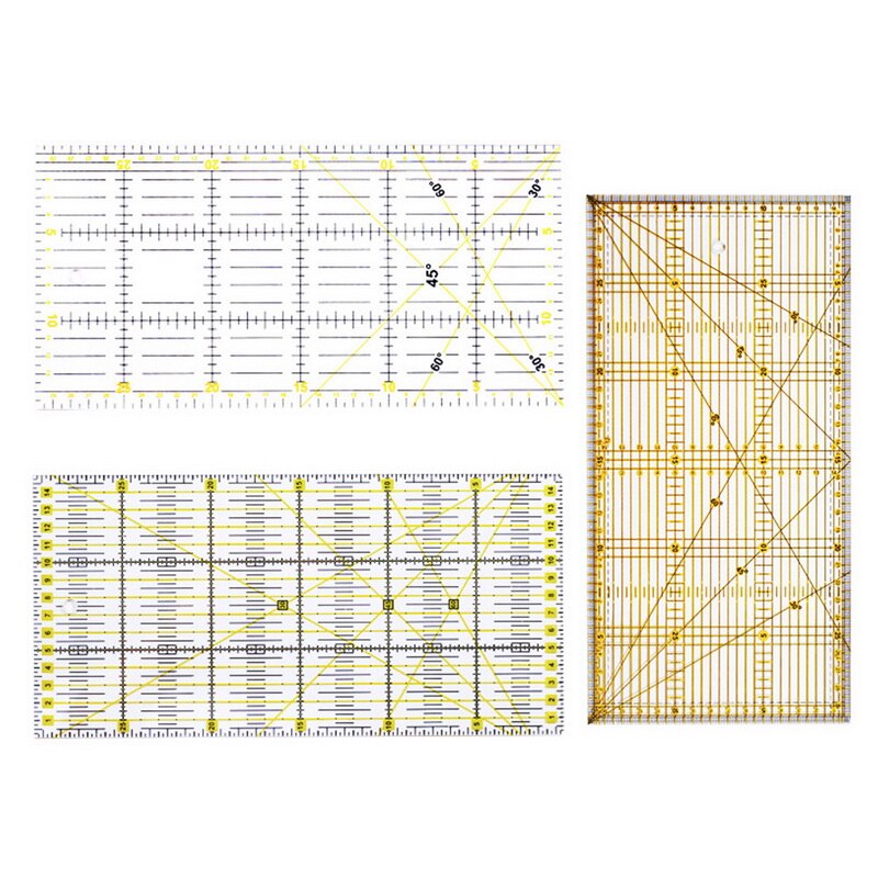 Quilten liniaal diy tekenlinialen voor kinderen studenten kantoor school naaien acryl patchwork doek quilten tuler multifunctioneel