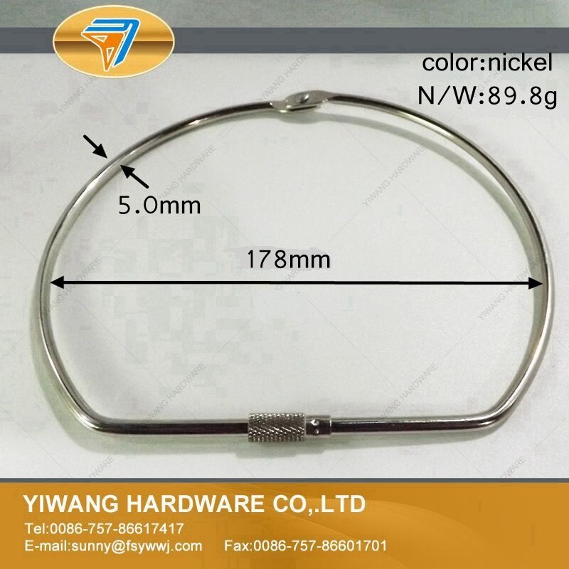 office binder ring hanging ring keyring nickel plating screw lock binding ring D ring manufacturer direct