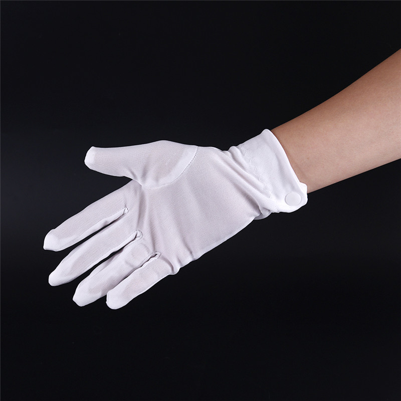 1Pair White Formal Gloves White Honor Guard Parade Santa Women Men Inspection