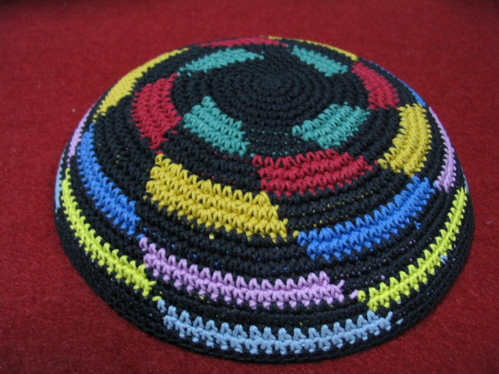 HANDMADE KNITTED YARMULKE KIPPAH