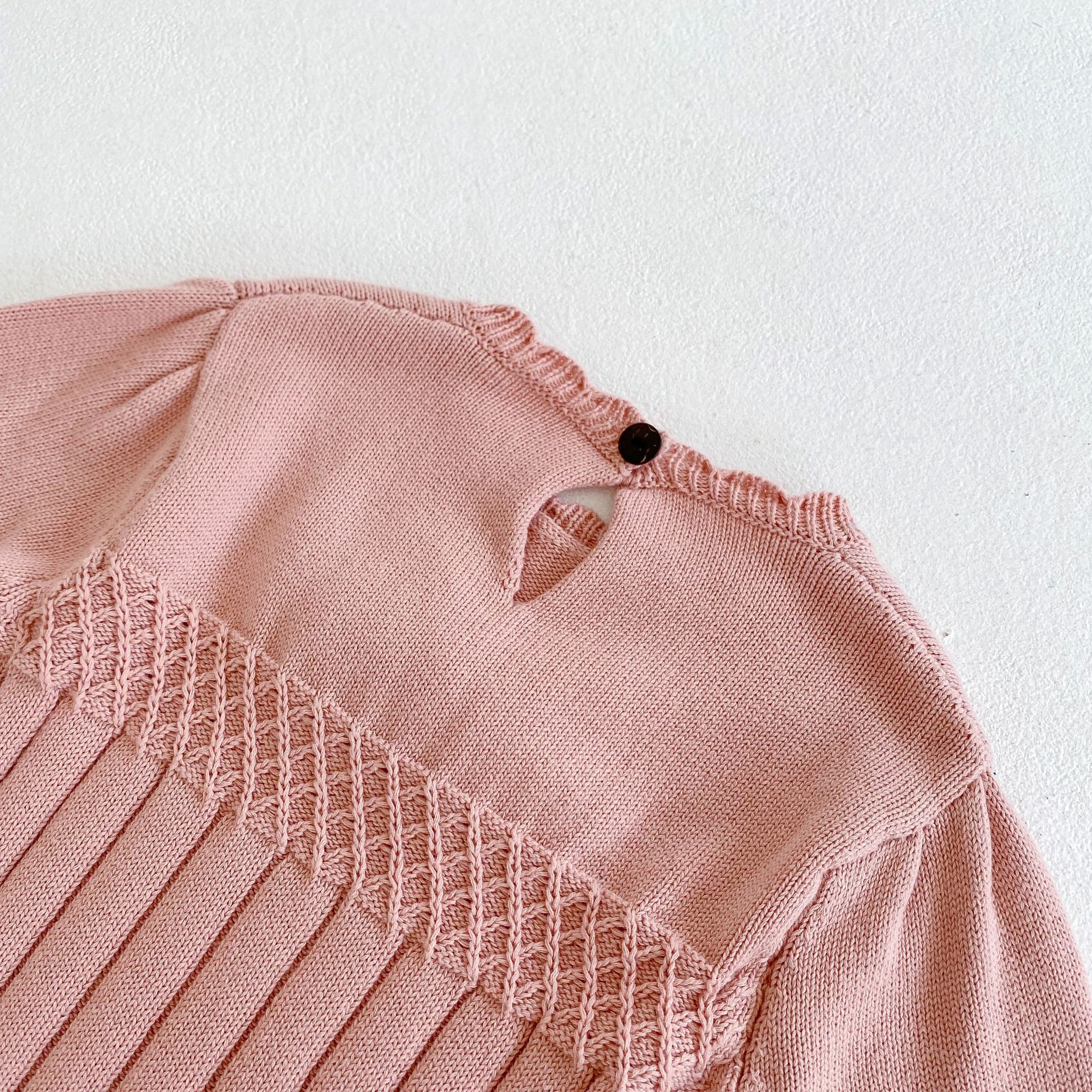 0-24m neugeborene Baby mädchen zur Seite fahren herbst Winter warme kleidung langarm schleife strickstrampler süßer Overall strickwaren