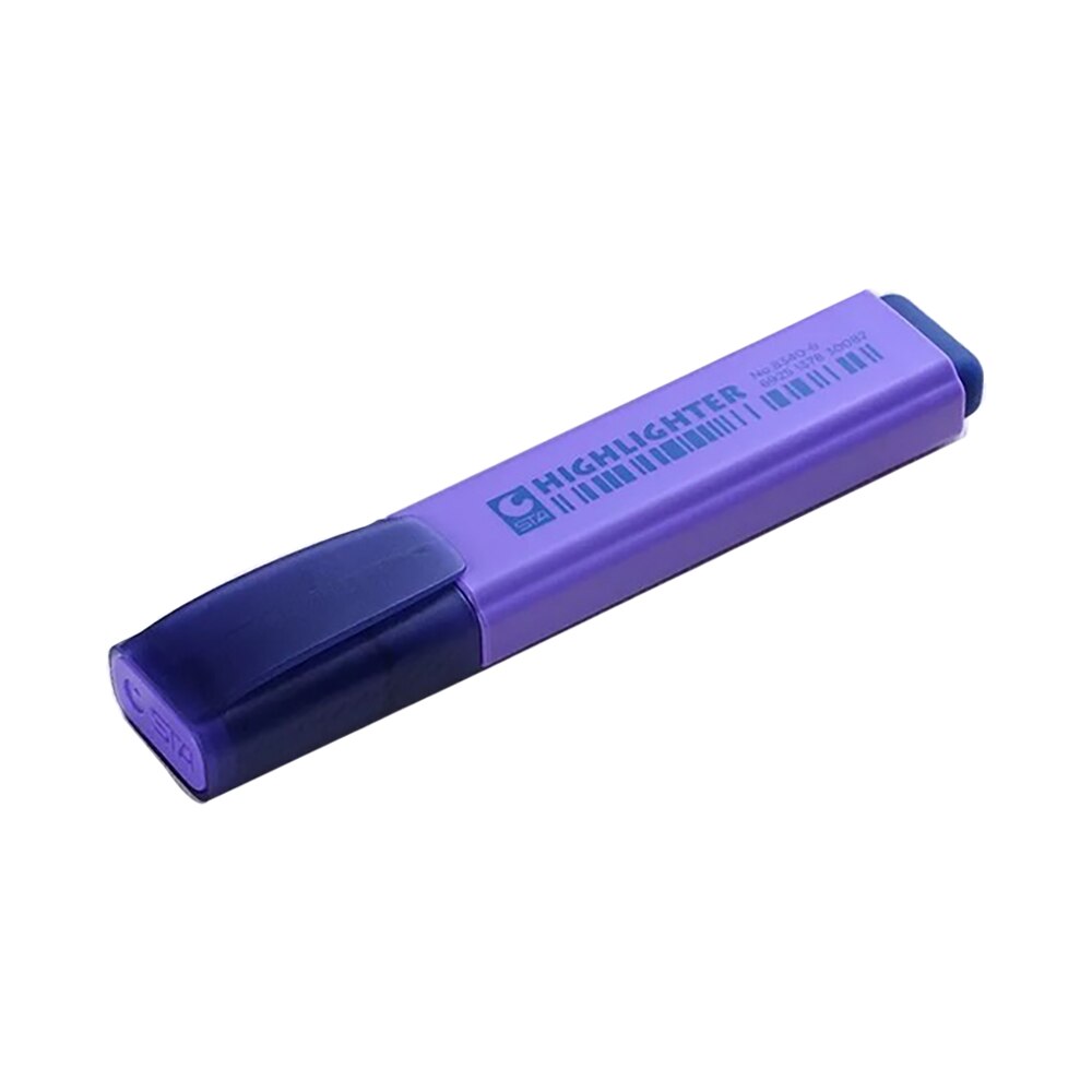 Sta highlighter markører assorterede farver bulk fluorescerende enkelt tekst fokus penne til understregning: Lilla