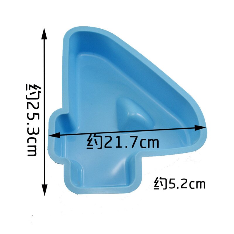 100% Food Grade Large NON-stick Silicone Number 4 Cake Mold Pan DIY Baking Tin Birthday Anniversary 4th Cake Mould
