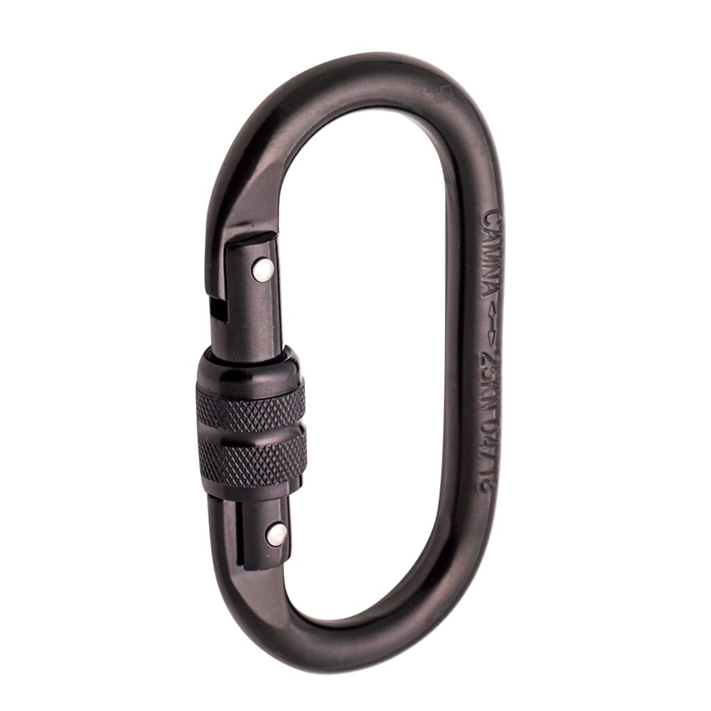 Heavy duty udendørs klatring oval formet 25kn skrue låse karabinhage klatring udforske rappelling camping tilbehør