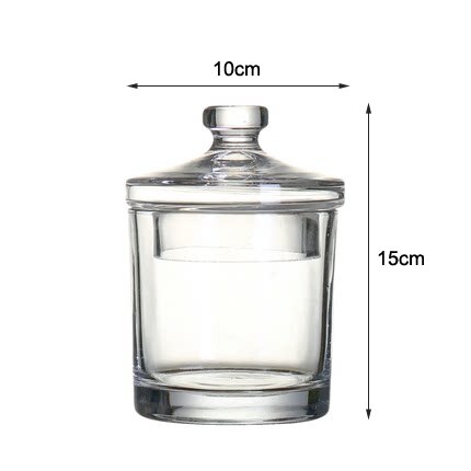 Storage Tank Decoration Transparent Glass Jar Kitchen and Bathroom Storage Tank Model Room Home storage Container: A 380ml