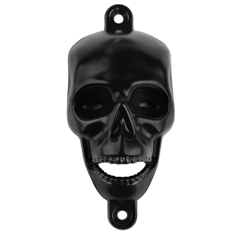 Halloween Party Wall Hanging Horror Skeleton Ghost Head Shaped Beer Bottle Opener For Home Bar: black