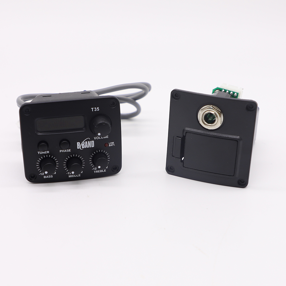 B-bånd  t35 akustisk guitar forforstærker pickup 3 bånds eq kromatisk display indbygget tuner med keramisk piezo