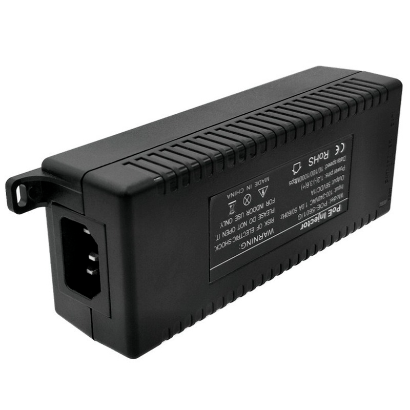 POE Injector 100/1000Mbps 50V 30w 45+ 78- Work with IP Phone /camera and POE Splitter and AP