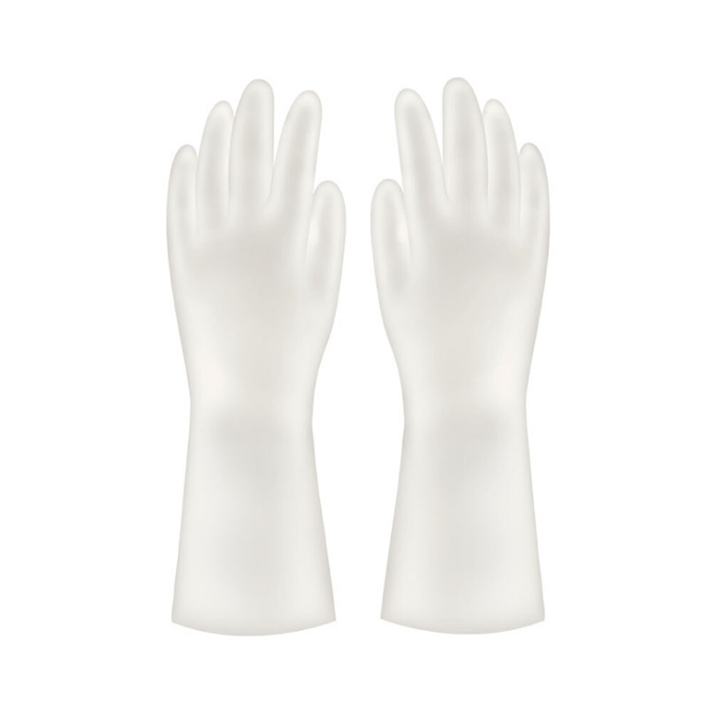 Silicone world 1 Pairs waterproof rubber latex dish washing gloves kitchen durable cleaning housework chores dishwashing tools: L / Red
