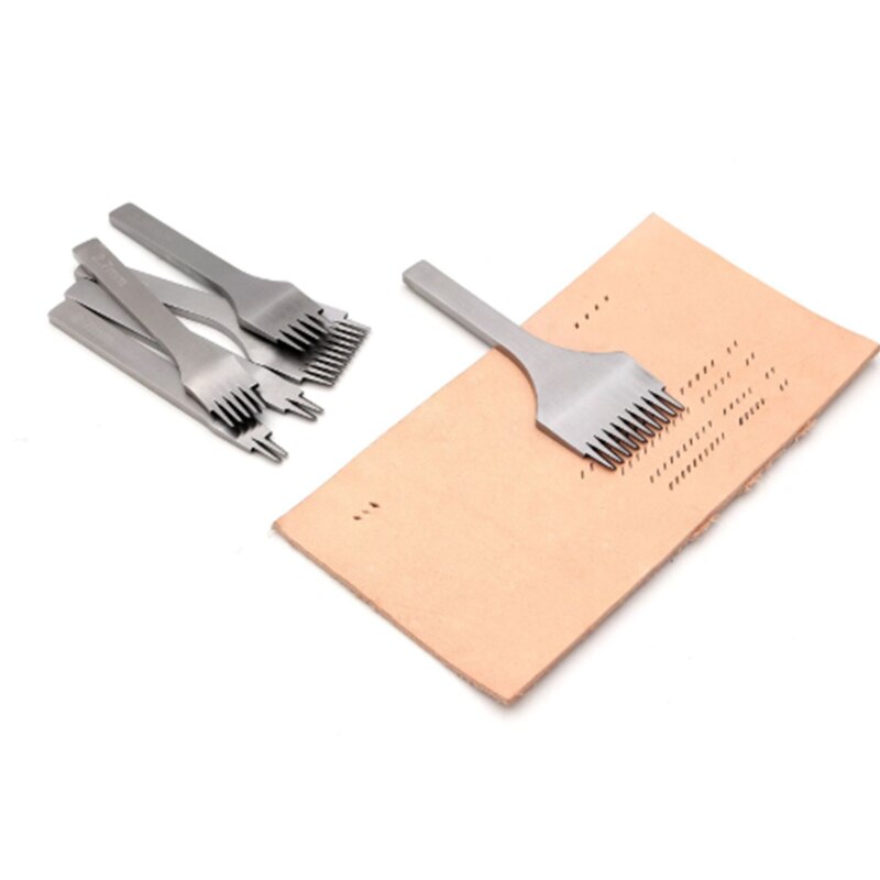 3.0mm couro costura punch tool cinzel couro perfurador conjunto de ferramentas artesanato polimento garfo laço costura
