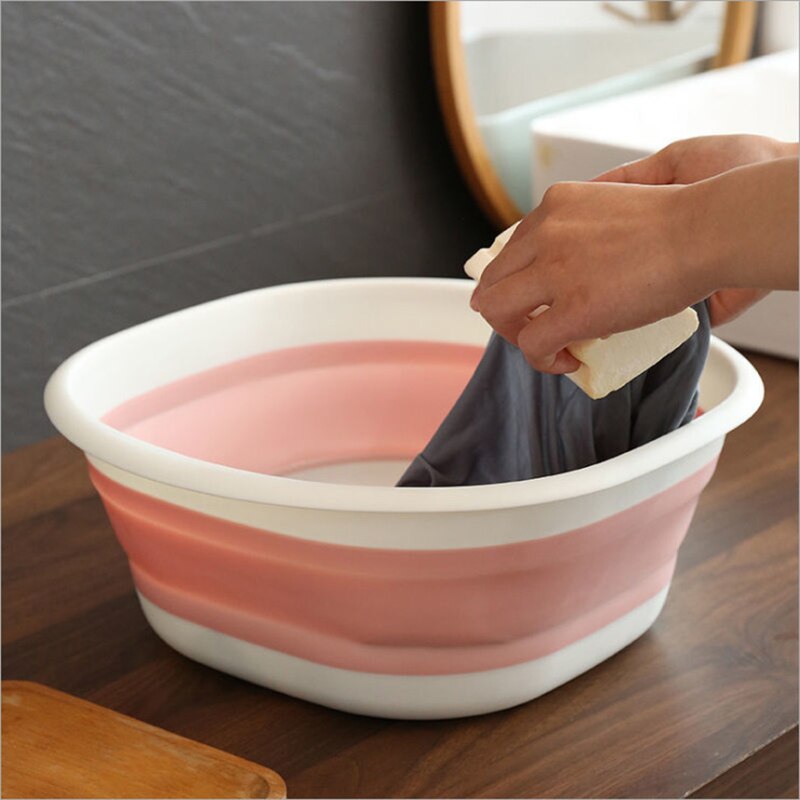 Plastic Folding Basins Portable Wash Basin Home Outdoor Laundry Tub Bathroom Kitchen Accessories Wash Basin 3 Models