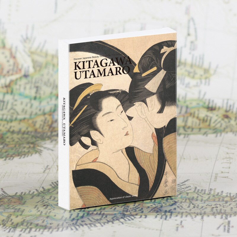 Lot de 30 cartes postales anglaises de la série du musée d'art, enveloppes de artistes célèbres, œuvres d'art, travaux de Monet, Picasso, Van Gogh: Kitagawa Utamaro