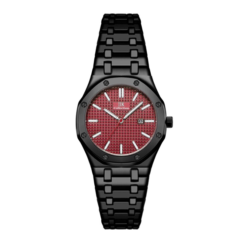 Trend Man Kalender Zakelijke Roestvrij Stalen Band Waterdicht Noctilucent Quartz Liefhebbers Horloge: AL4