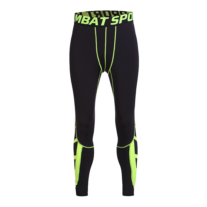 Compressão masculina calças longas camada base pele apertado ginásio ciclismo calças justas calças de ciclismo-cooree esportes jogging calças apertadas: Black / L