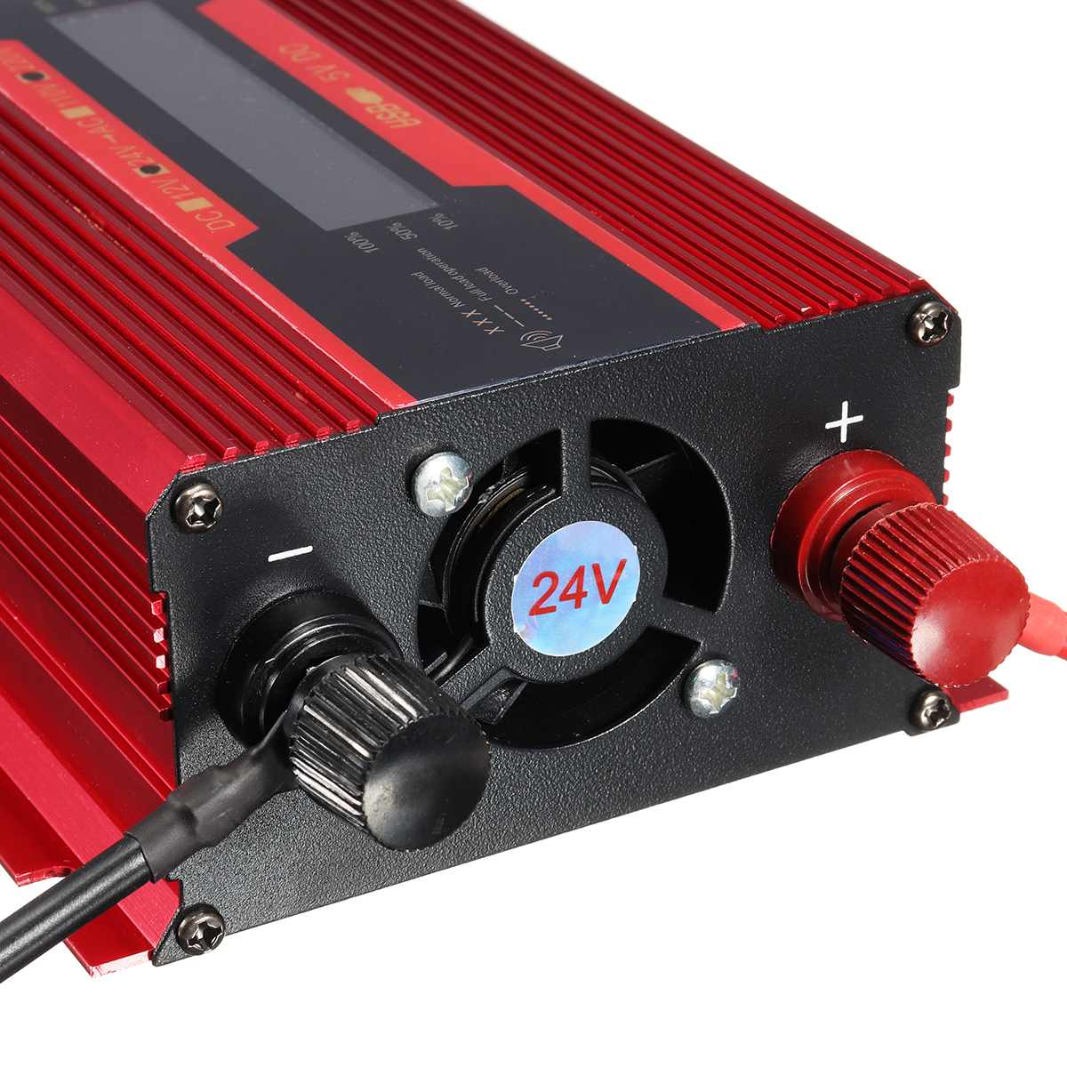 Kroak solar power inverter 3000w 12v/24v to 110v/220v lcd display aluminiumslegering til bil lastbil
