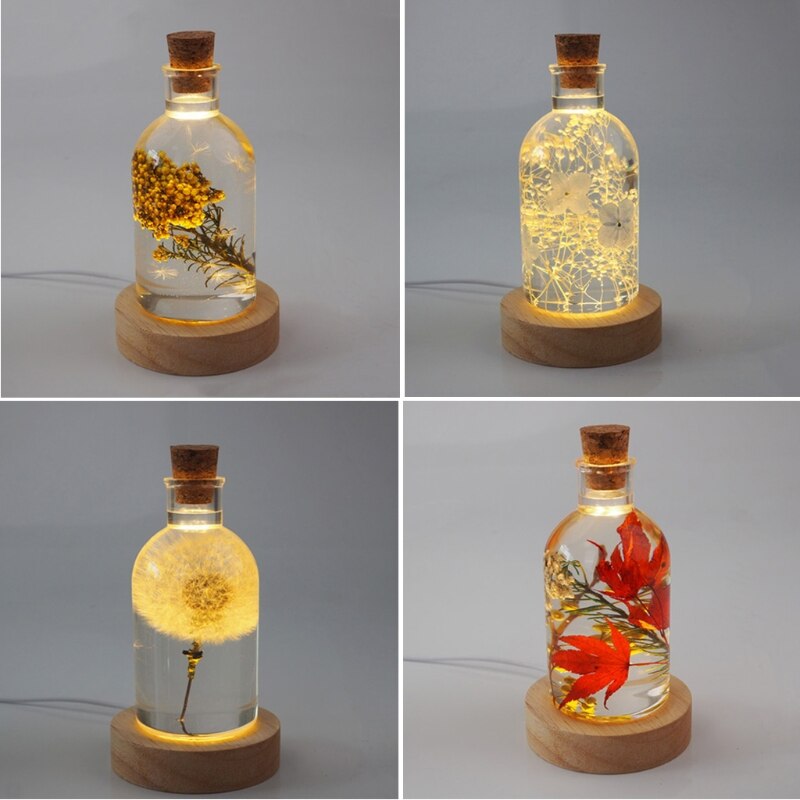 Fairy Bottle Shape Lamp Resin Mold Bottle Light Mold LED Bulb Lamp Silicone Mold Epoxy Resin Crafts for Home Decoration