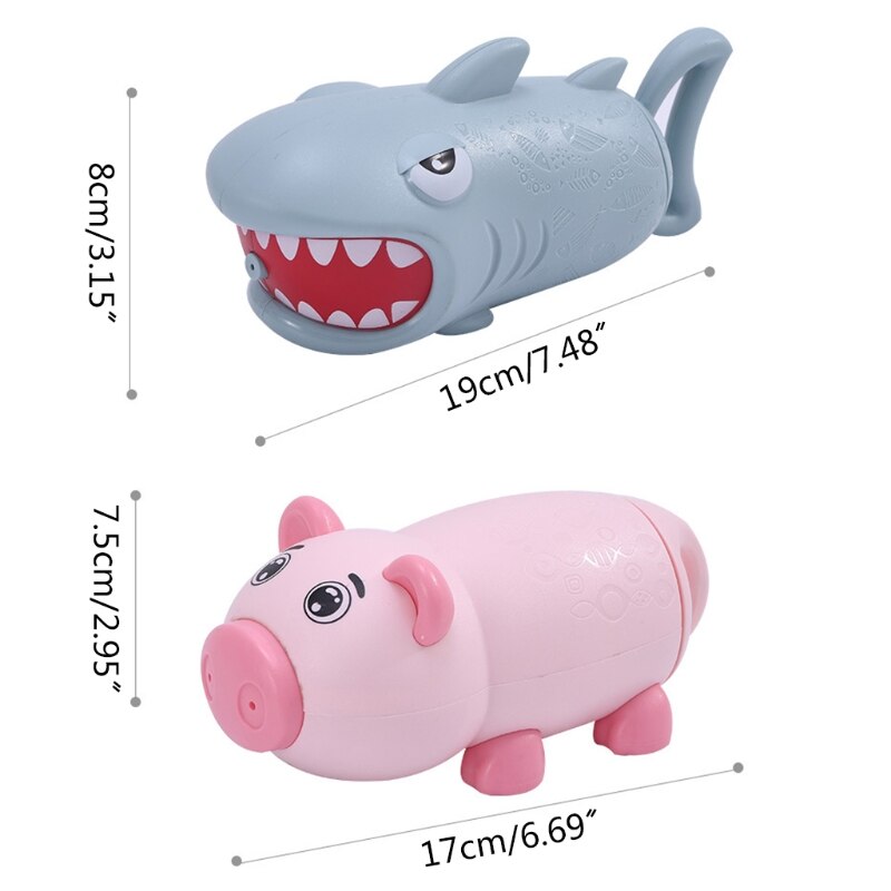 1Set Beach Toy Water Blaster Toy Sandpit Water Toy Summer Water Game Toy Beach Toy Play in Summer Toy Shark &amp; Pig Shape H055