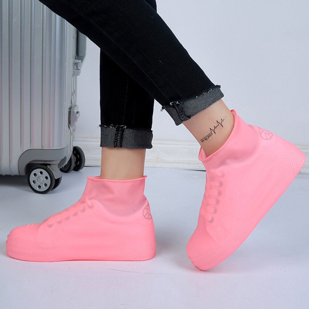 Unisex vattentät engångs elastisk latex boot täcker regn snö halkfria skoöverdrag