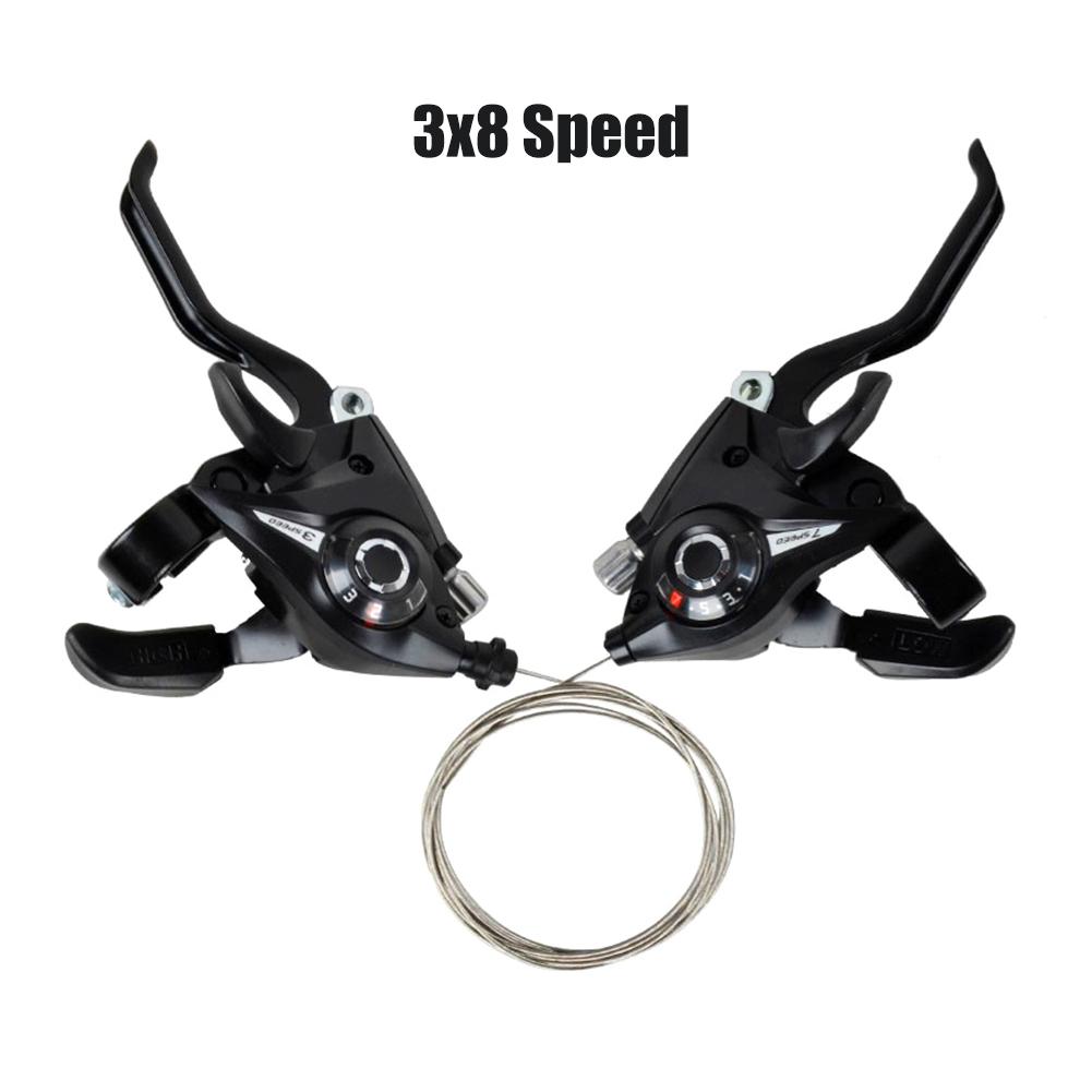 3 x 8 -växlad växelspak höger vänster cykelväxel för shimano acera sl -m310 mountain hybrid cykeldelar: B