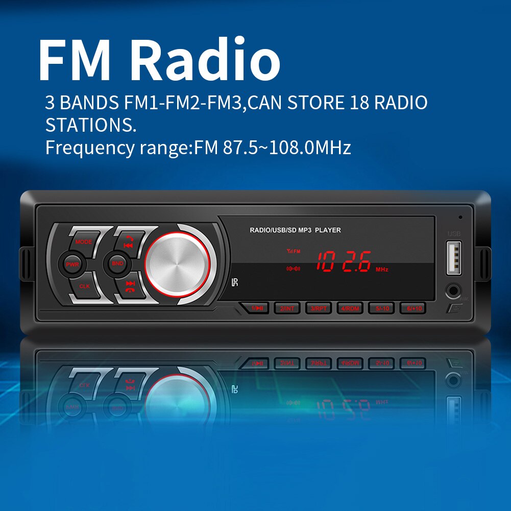 1781E Autoradio Bluetooth Autoradio Aux Ingang Ontvanger 12V Stereo MP3 Speler Auto Radio Lcd-scherm Auto MP3 Speler