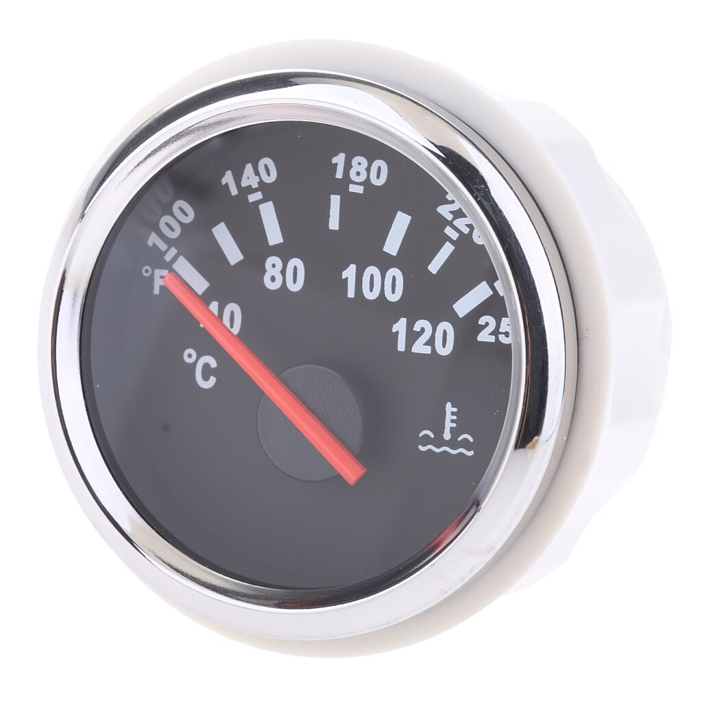 Boat Marine Electric Water Temperature Temp Gauge Meter 52mm 9-32V: Type 2