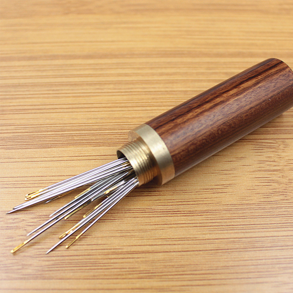 Caja de Porta agujas de costura DIY, contenedor de almacenamiento para bordado de punto, soporte para agujas