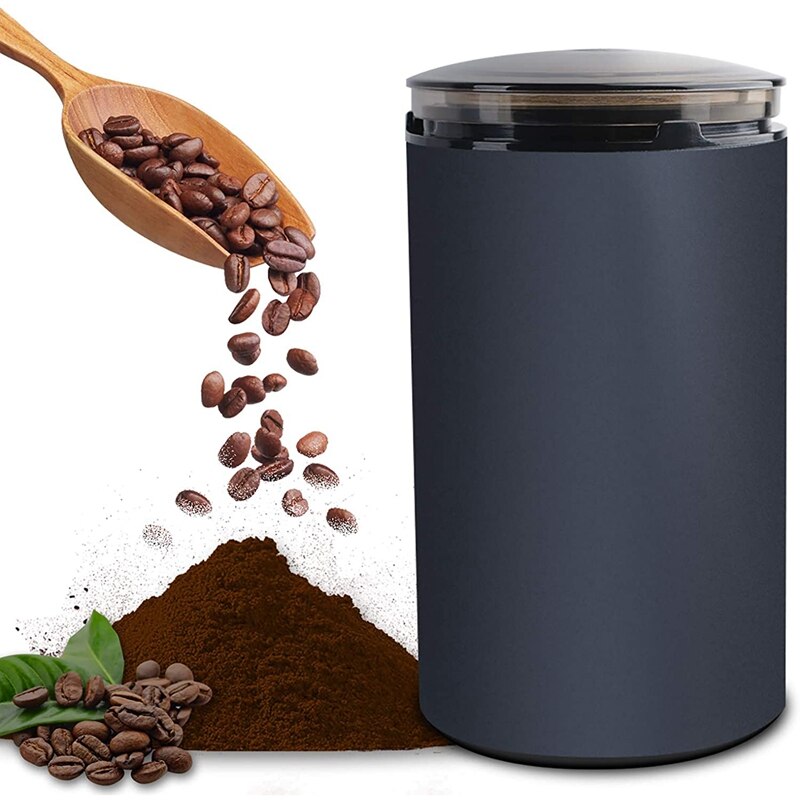 Electric Coffee Grinder, Spice Grinder With Stainless Steel Blade &amp; Bowl, One-Touch Control Coffee Bean Grinder: Black