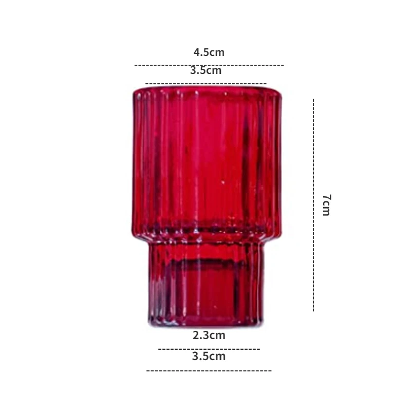 rot Mini Glas Kerzenhalter verjüngen Kerzen ständer kleine Tee licht Kerzenhalter Kerzenhalter Weihnachts dekor grünes Glas