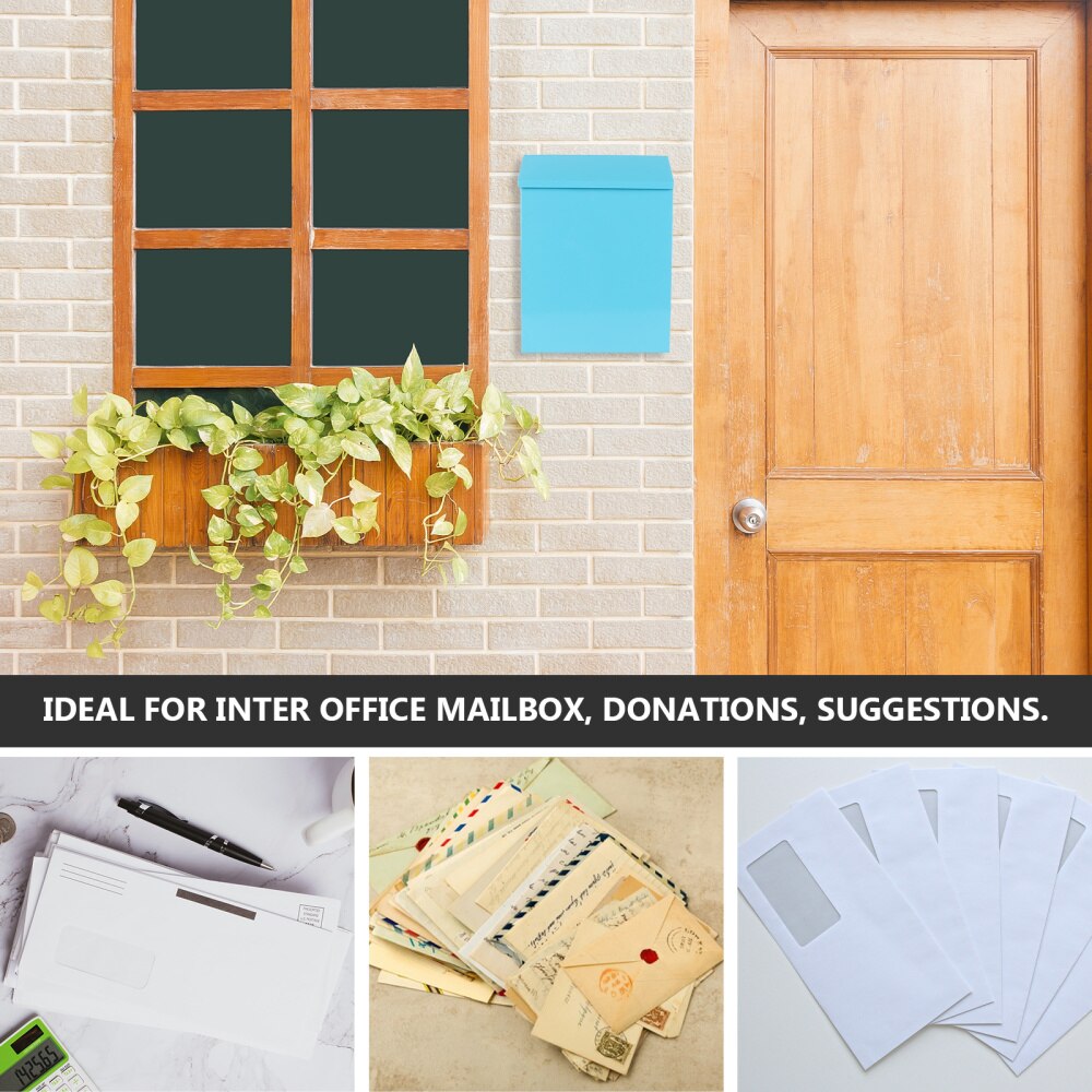 1pc European Style Letter Box Iron Mailbox Card Post Box Mailbox Suggestion Box