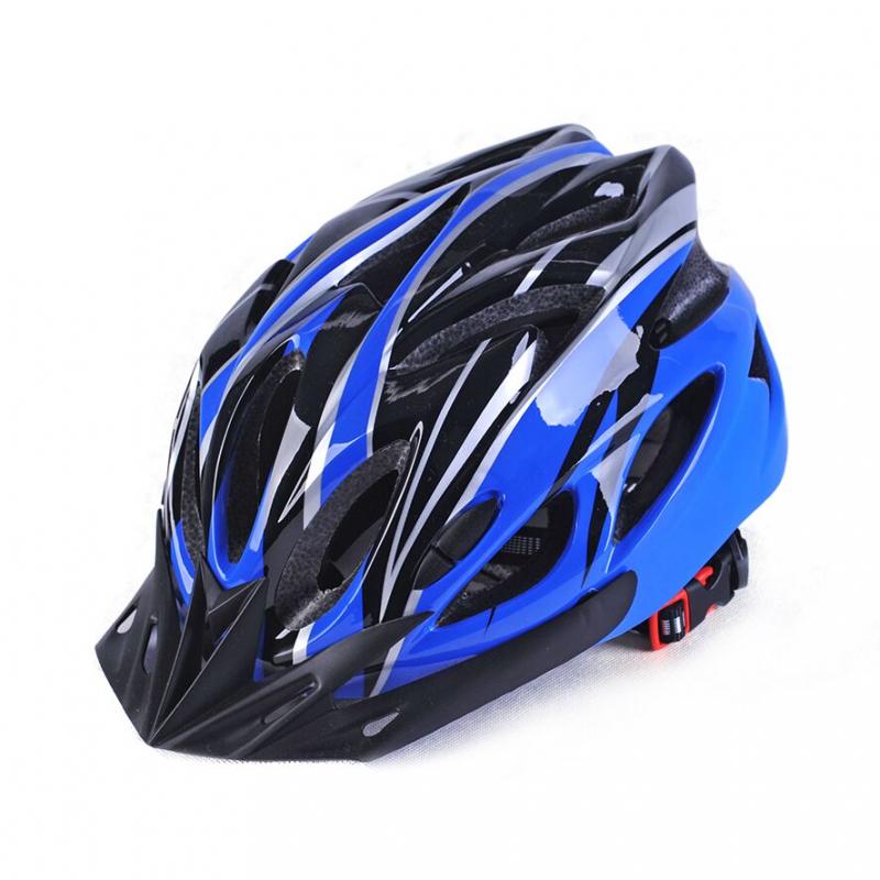 Mtb cykling safy justerbar hjelm cykel voksne mænd kvinder cykel sikkerhedshjelm beskyttelse sportshjelm praktisk: Mørkeblå